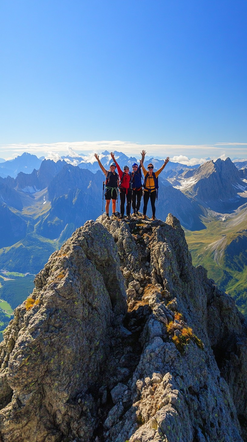 Free Mountain Summit Success Image - Mountain, Hikers, Summit ...