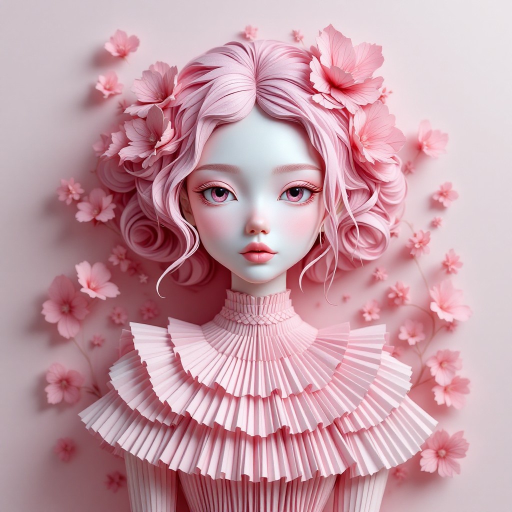 Free Pink Paper Princess Image - Origami, Anime, Papercraft | Download ...