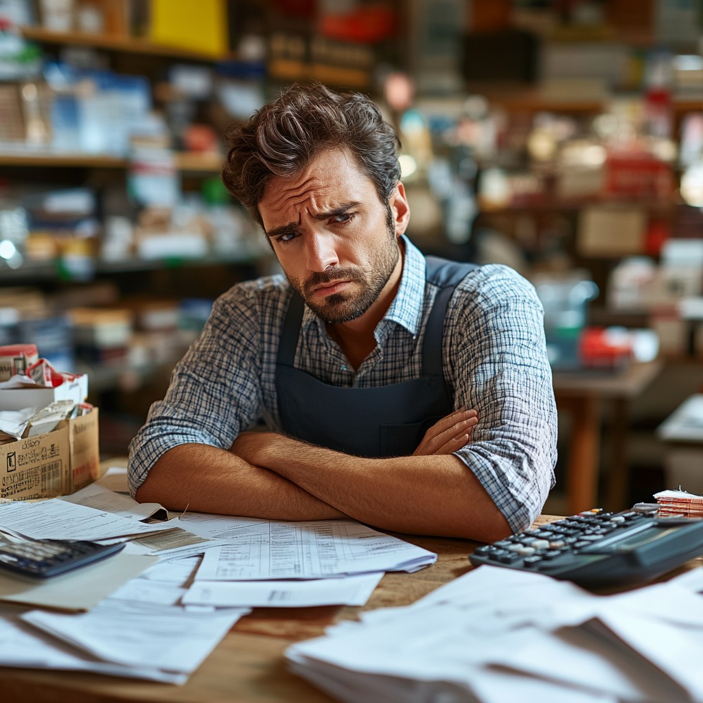 Free Frustrated shopkeeper thinking Image - Shopkeeper, Frustrated ...
