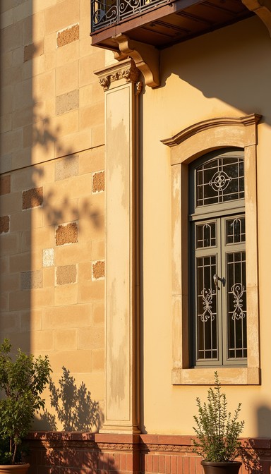 Villa Window Texturing Free Sun-kissed Villa Façade Image - Mediterranean, Villa, Stucco ...