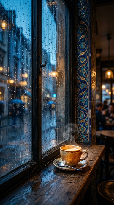 Free Rainy Cafe Comfort Image - Rainy, Cafe, Coffee | Download at StockCake