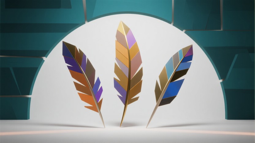 Free Geometric Feather Mosaic Image | Download at StockCake
