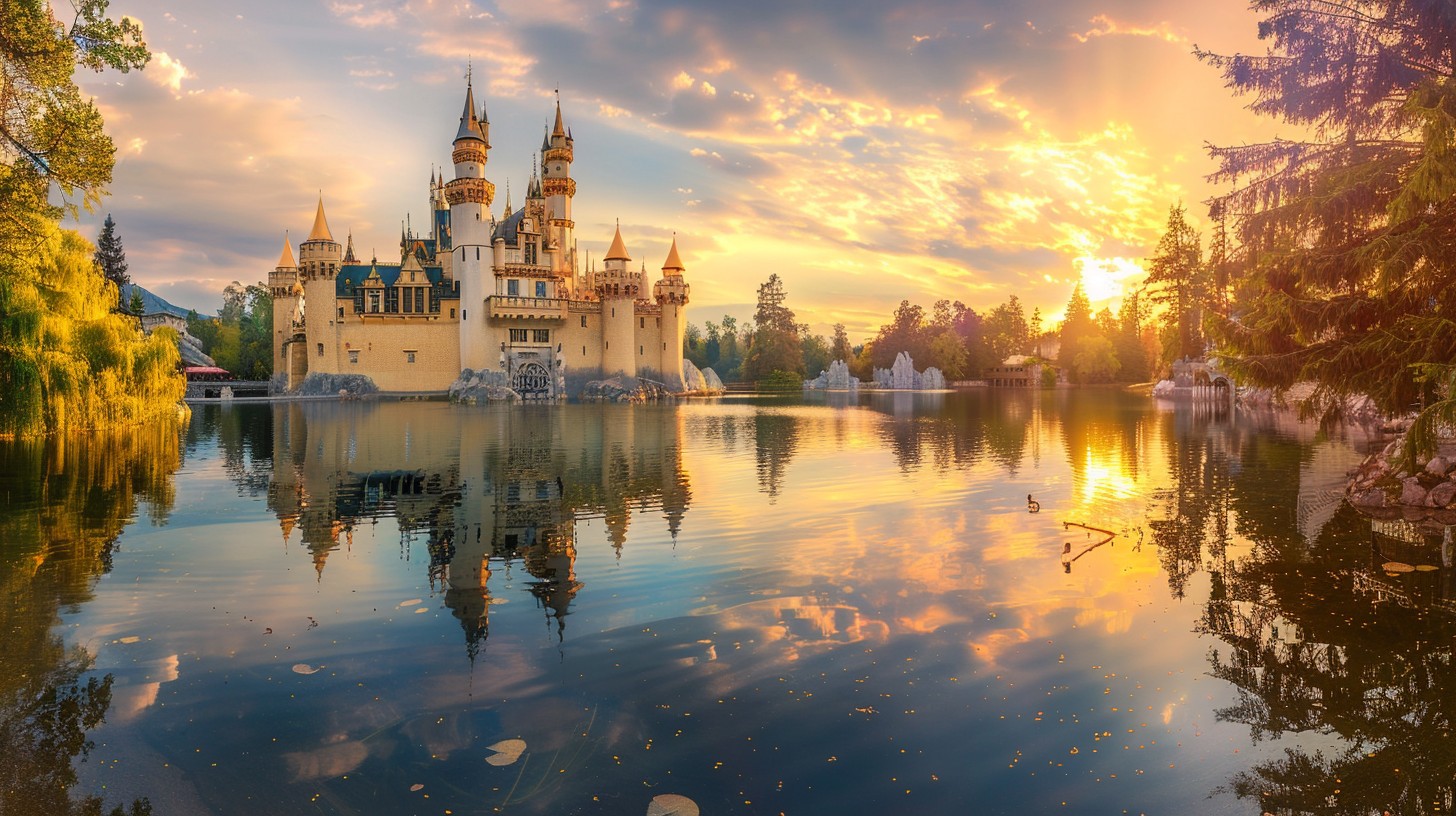 Free Sunset Castle Reflection Image - Sunset, Castle, Reflection ...