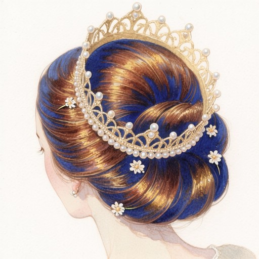 Updo Drawing Color Free Regal Spiral Updo Image | Download at StockCake
