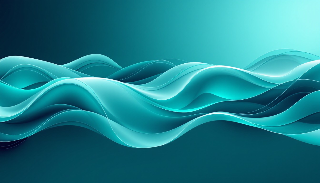 Free Flowing Turquoise Waves Image - Waves, Turquoise, Geometric ...