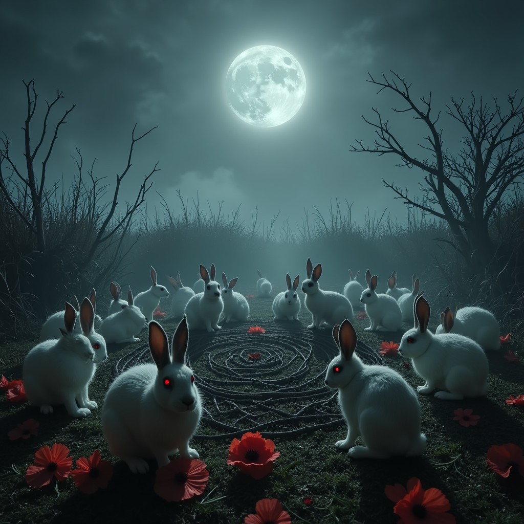 Free Midnight Rabbit Ritual Image - Rabbits, Moon, Ritual | Download at ...