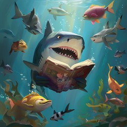 Free Shark Reading Book Image - Shark, Reading, Book | Download at ...
