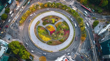 Free Colorful roundabout aerial Image - Aerial, Roundabout, Colorful ...