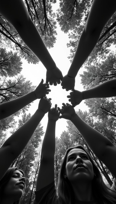 Team Rise Hand Shadow Free Together We Rise Image - Unity, Hands, Circle | Download at StockCake