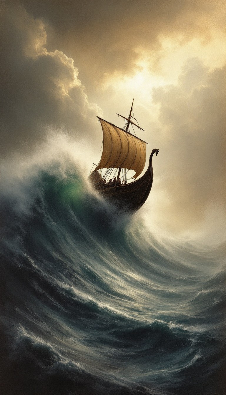 Free Viking Storm Battle Image - Viking, Storm, Ship | Download at ...