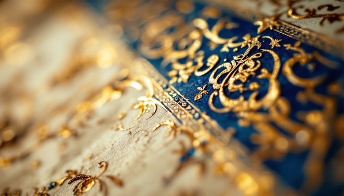 Free Golden Arabic Manuscript Image - Calligraphy, Manuscript, Gold ...