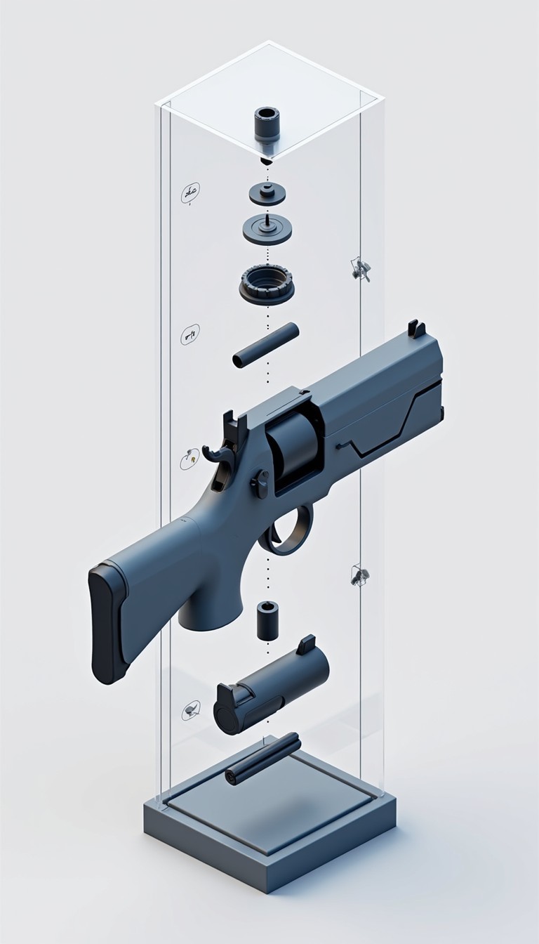 Free Deconstructed Revolver Display Image - Revolver, Firearm ...