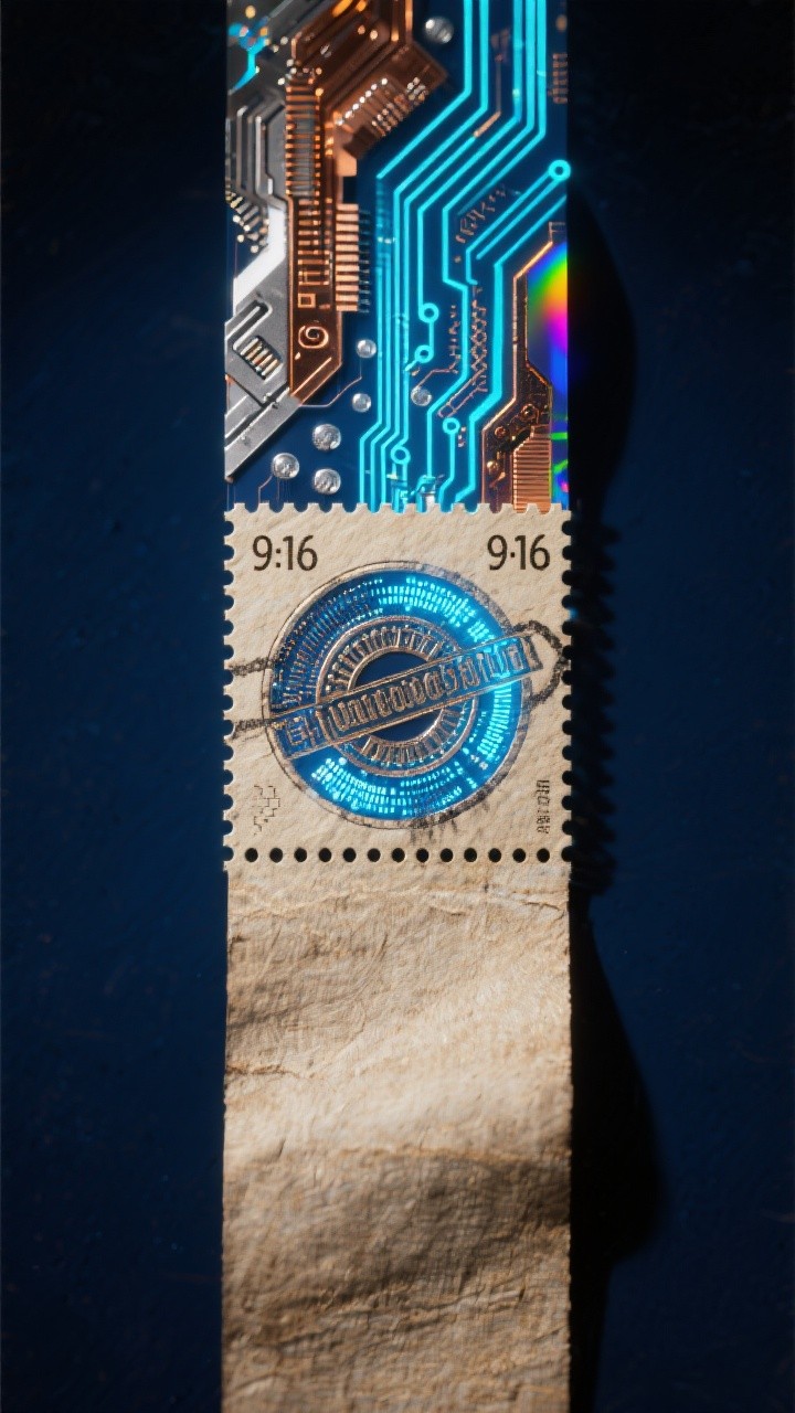 Free Digital Postal Fusion Image - Futuristic, Stamp, Circuit ...