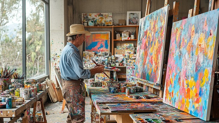 Free Artist creating masterpiece Image - Artist, Painting, Studio ...