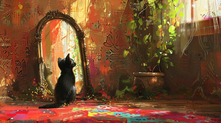 Free Curious Kitten Reflection Image - Kitten, Reflection, Mirror ...