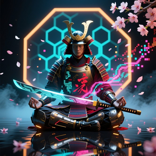 Free Digital Samurai Meditation Image - Samurai, Warrior, Meditation ...