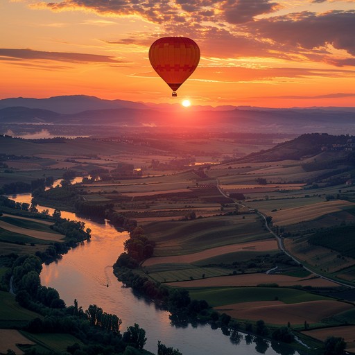 Free Sunrise Balloon Flight Image - Sunrise, Balloon, River | Download ...