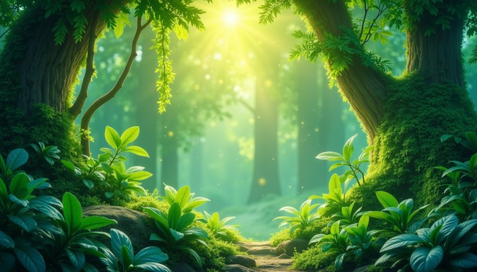 Free Enchanted Forest Path Image - Magical, Forest, Sunbeams | Download ...
