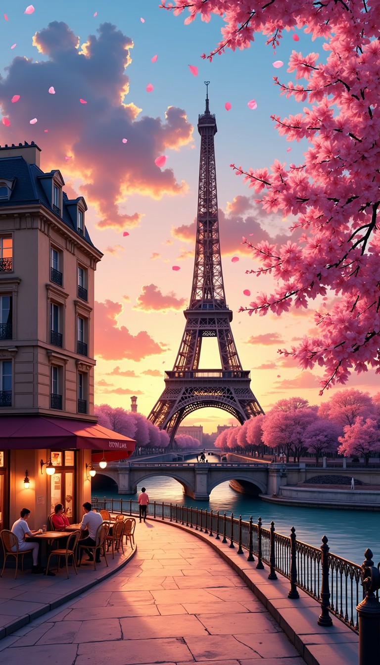 Free Magical Paris Sunset Image - Paris, Eiffel, Sunset | Download at ...