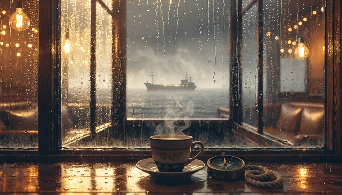 Free Rainy Cafe Solitude Image - Cafe, Coffee, Rain | Download at StockCake