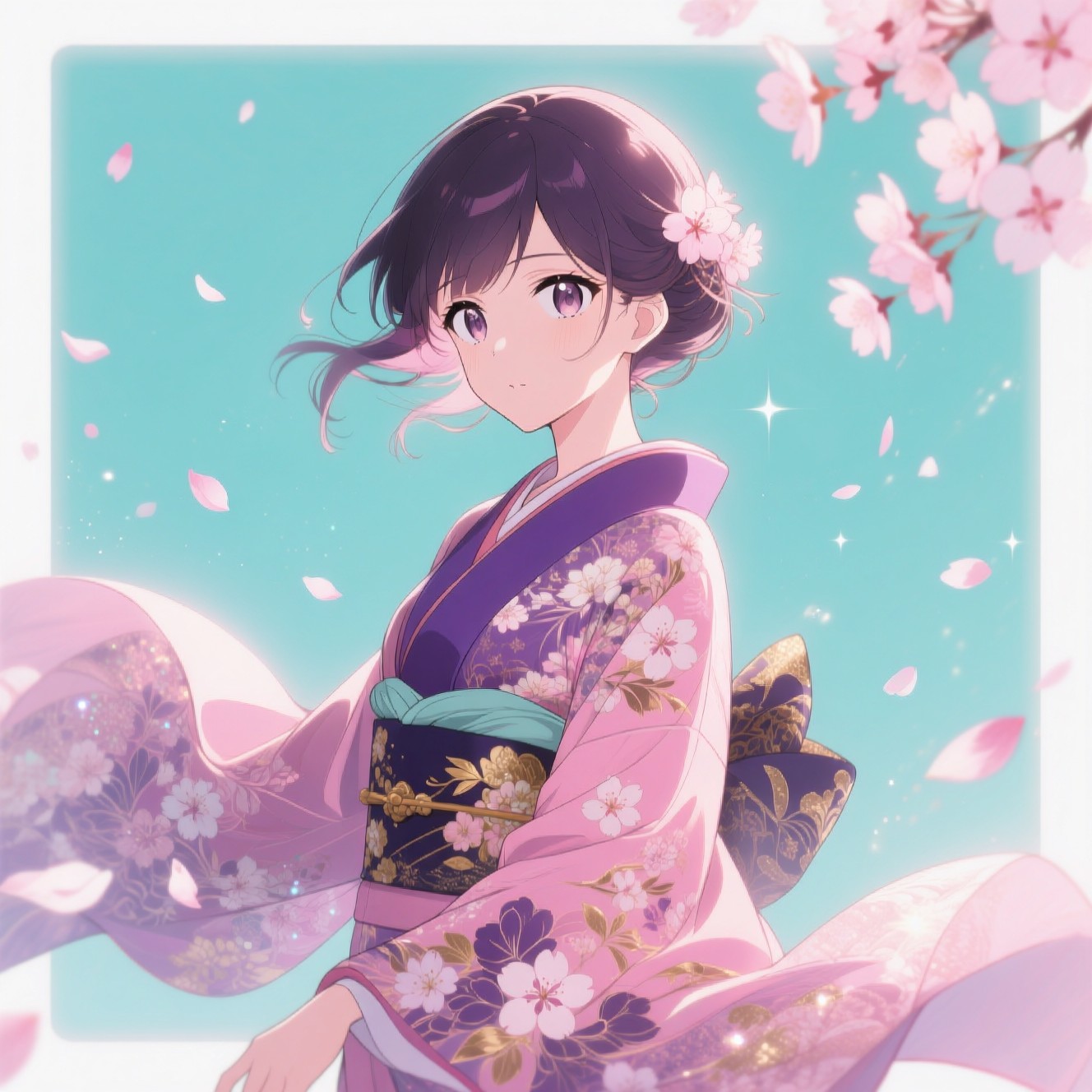 Free Cherry Blossom Elegance Image - Anime, Kimono, Sakura | Download ...