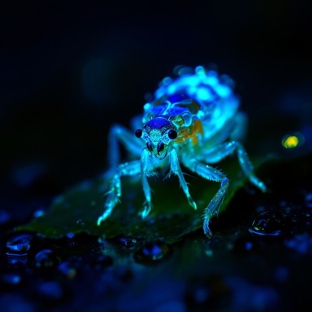 Free Glowing Blue Bug Image - Bioluminescent, Glowing, Arthropod ...