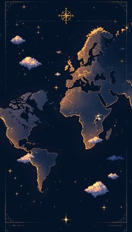 Free Mystical Pixel Atlas Image - Pixel, Atlas, Map | Download at StockCake