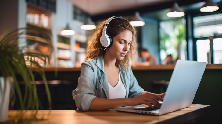 Work Focus Video Free Focused Work Session Image - Woman, Headphones, Laptop | Download ...