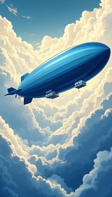 Free Blue Zeppelin Ascending Image - Zeppelin, Airship, Blue | Download ...