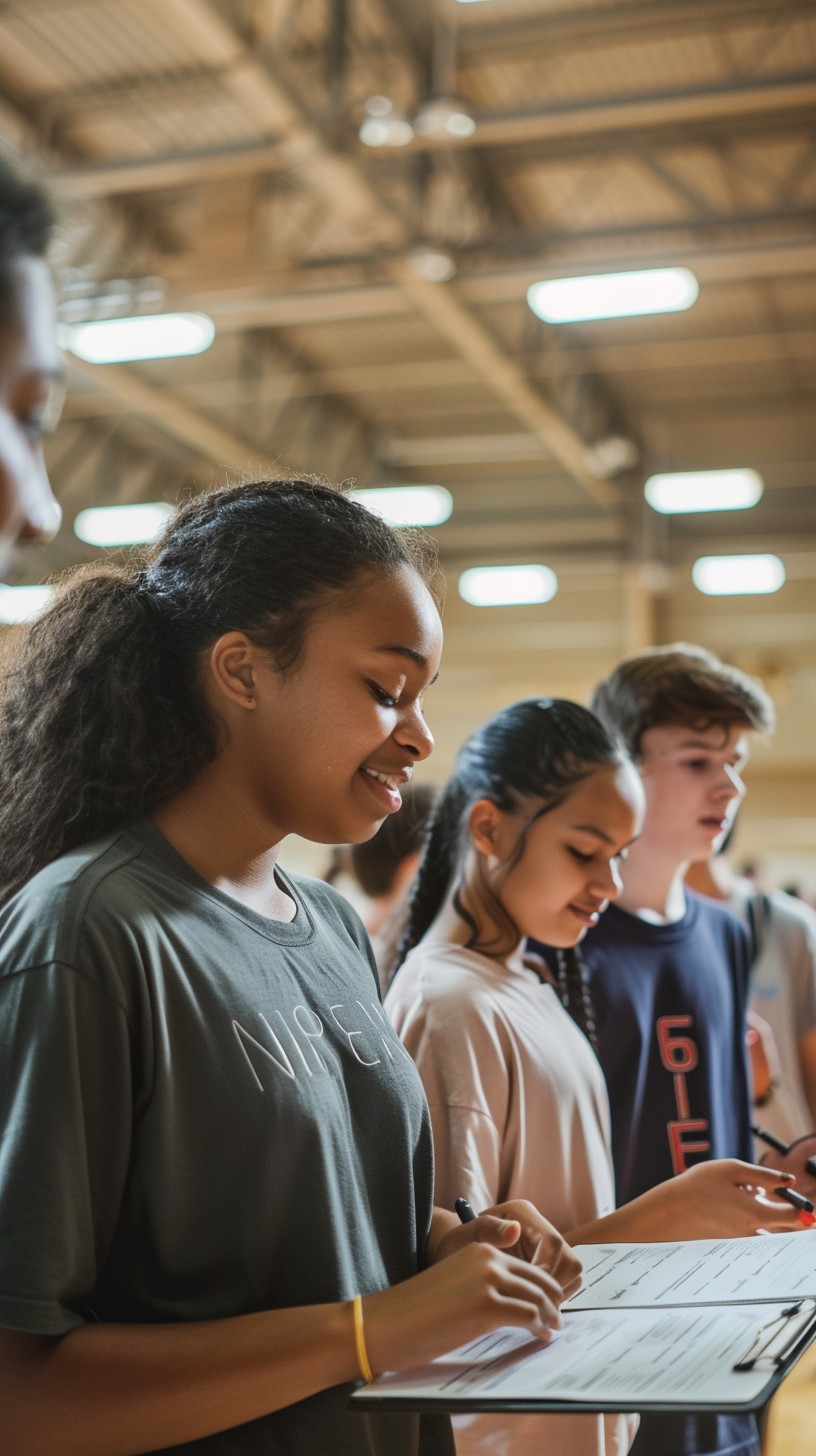 Free Students Signing Up Image - Students, Registration, Gymnasium ...