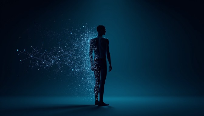 Download Dissolving Digital Being Image - Transformation, Silhouette ...