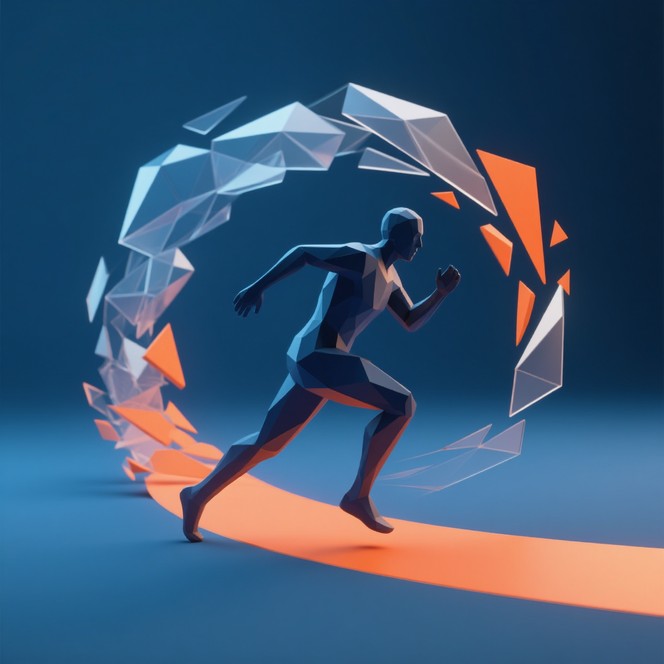 Running Inspired Object Free Stylized Running Figure Image - Stylized, Running, Movement ...