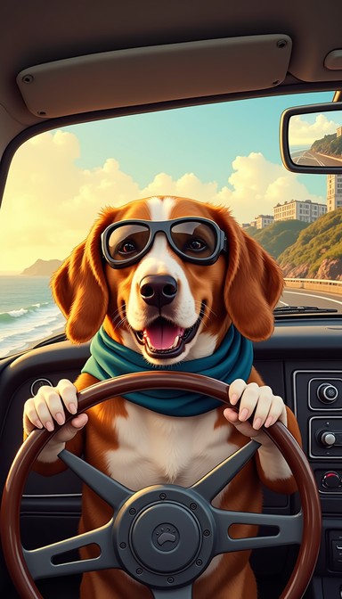 Free Coastal Canine Driver Image - Beagle, Driving, Dog | Download at ...