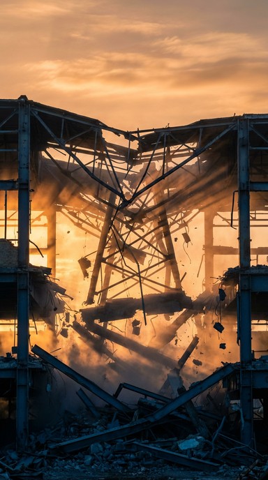 Free Industrial Sunset Collapse Image - Demolition, Collapse ...