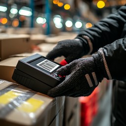 Download Package Delivery Scanner Image - Warehouse, Worker, Package ...