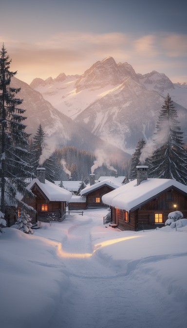 Free Snowy Alpine Village Image - Snow, Village, Alpine | Download at ...