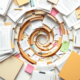 Free Spiraling Paper Symphony Image - Paperwork, Spiral, Organization ...