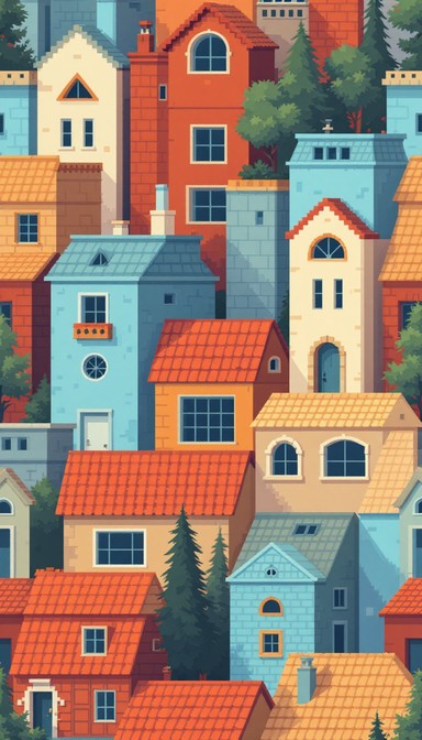 Free Pixel Art Houses Image - Pixel, Retro, Houses | Download at StockCake