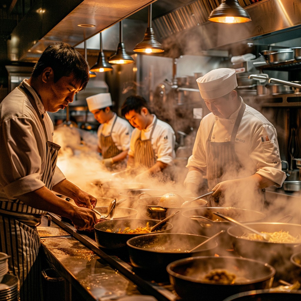Free Bustling Kitchen Scene Image - Chef, Kitchen, Cooking | Download ...