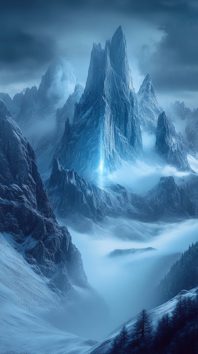 Formidable Landscapes Free Mystical mountain peaks Image - Mountain, Mist, Blue | Download at ...