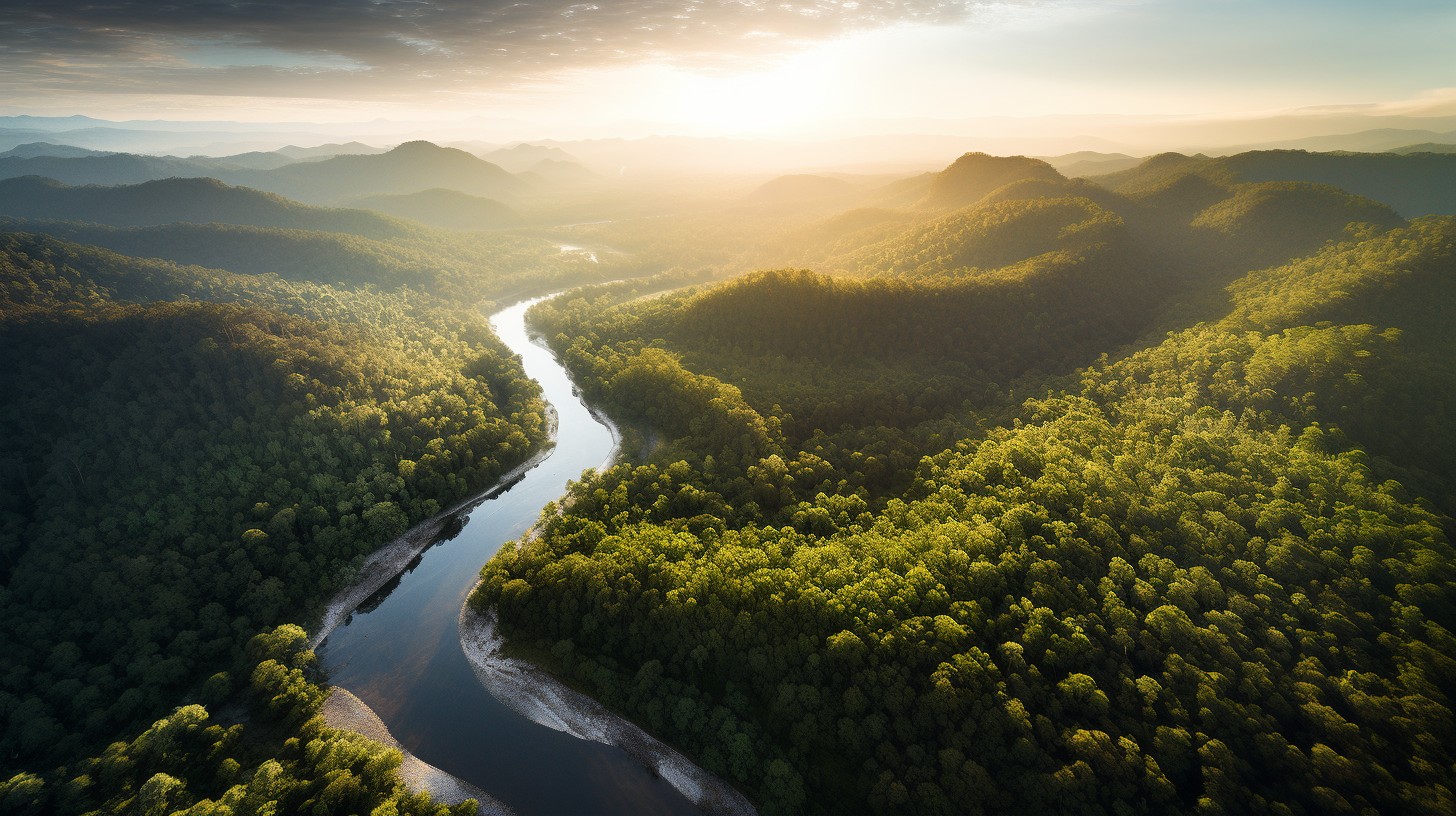 Free Sunlit River Curves Image - Sunlight, River, Forest | Download at ...