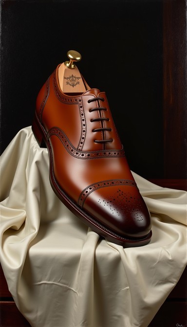 Free Cognac Brogue Oxford Image | Download at StockCake