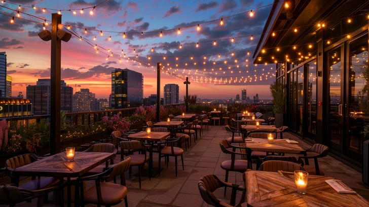 Free Rooftop Sunset Dining Image - Rooftop, Sunset, Dining | Download ...