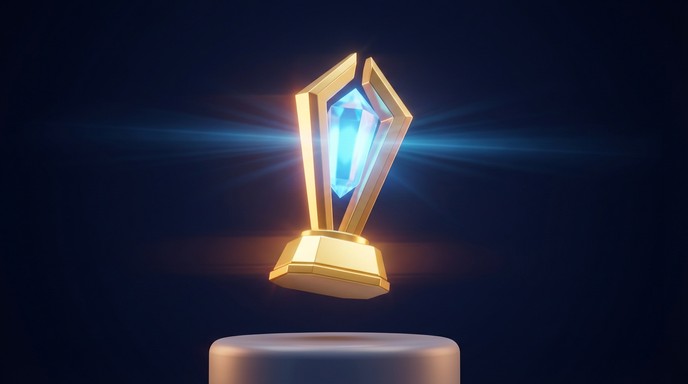 Trophy Blue Rays Free Glowing Trophy Achievement Image - Trophy, Award, Gold | Download ...
