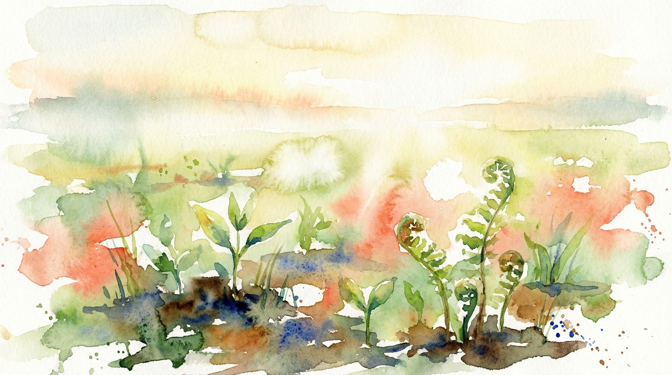 Spring Dawn Color Free Spring Dawn Awakening Image - Watercolor, Spring, Meadow ...