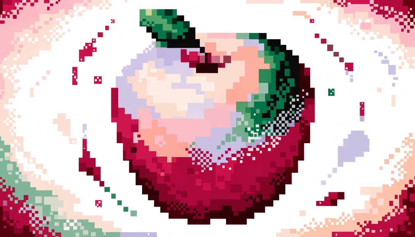 Free Pixelated Apple Art Image - Apple, Fruit, Pixel | Download at ...