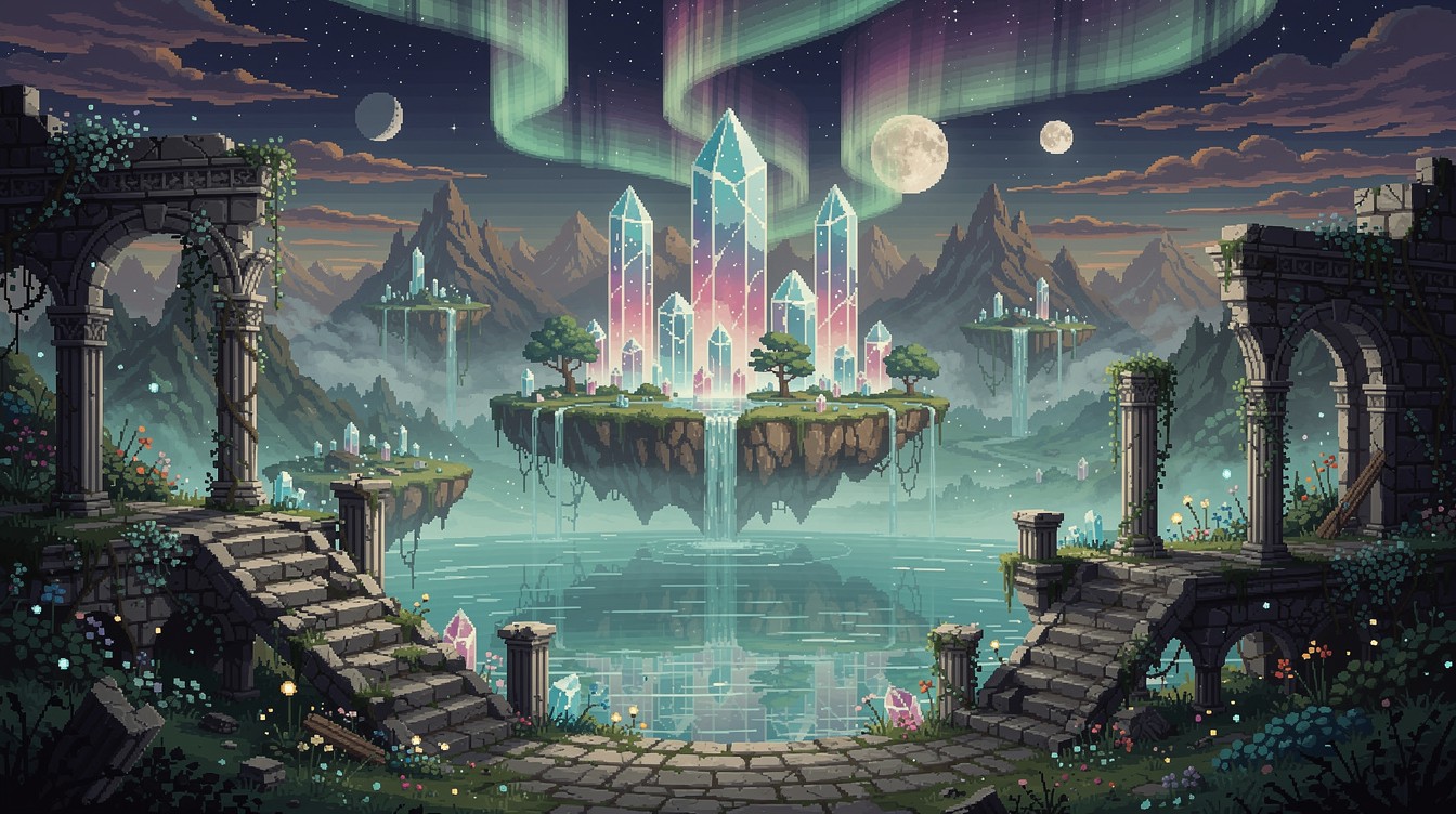 Free Enchanted Pixel Realm Image - Pixel, Fantasy, Landscape | Download ...