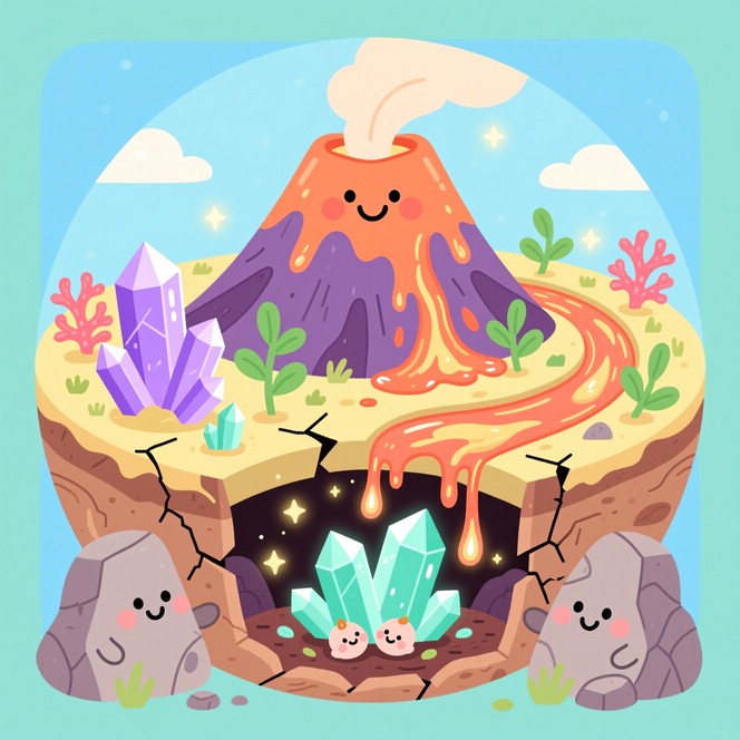 Volcano Enchanted Free Magical Geology Cycle Image | Download at StockCake