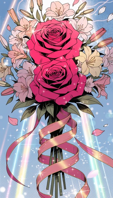 Free Anime Rose Bouquet Image - Anime, Manga, Roses | Download at StockCake