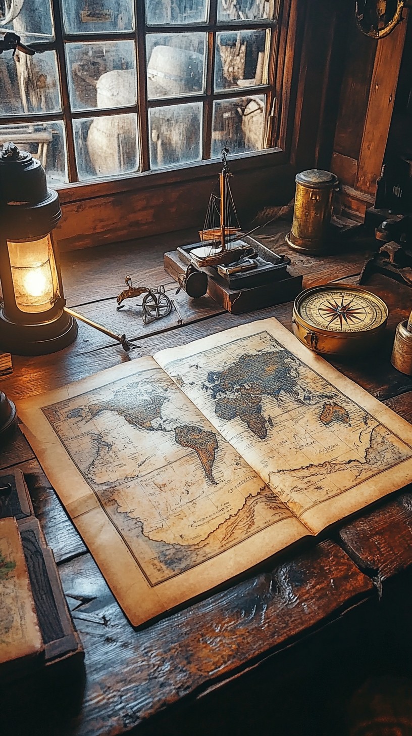 Free Antique Map Display Image - Map, Antique, Lantern | Download at ...